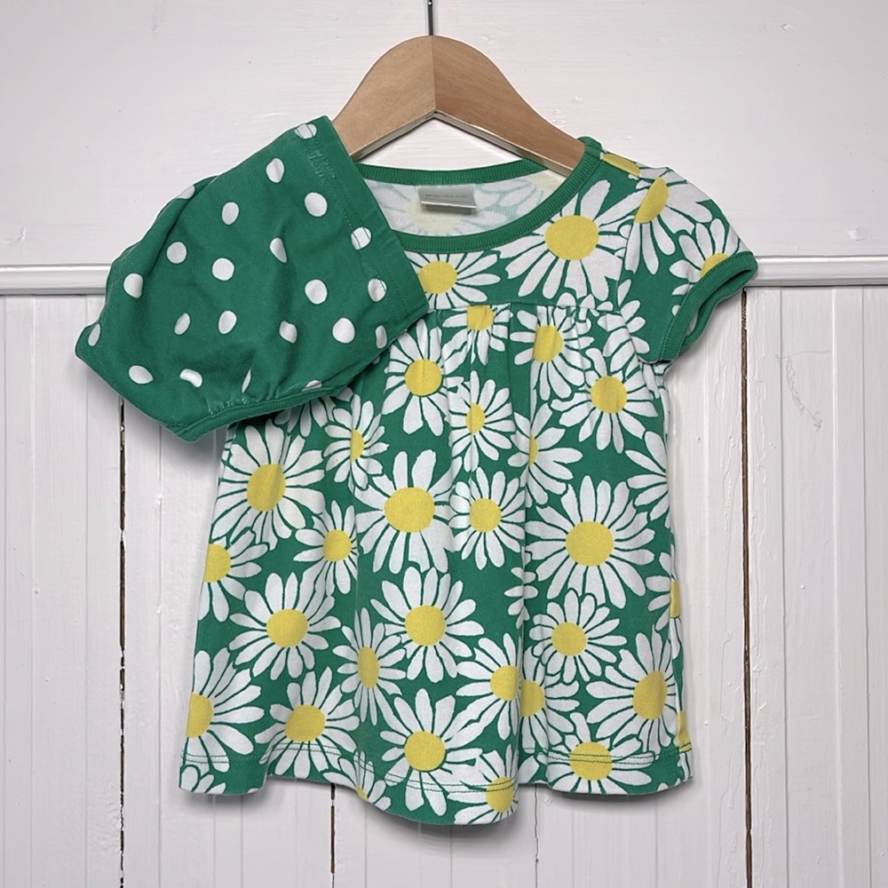 HANNA ANDERSSON EUC 100% Cotton Daisy Dress Bloomer Set